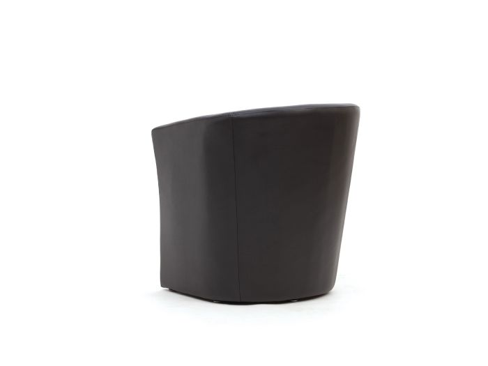 Vortex  Black PU Attractive Flared Shape Tub Seater Soft Chair